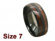 (Size 7 )8mm Koa Wood Black Tungsten Ring