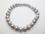 Silver Grey 7-8mm Fresh Water Pearl Bracelet