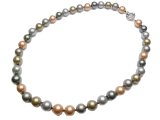 10mm Multi-1 Simulated MOP Shell Pearl Necklace w/ Smart Clasp