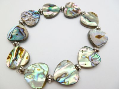 16x16mm Abalone Heart Shape Bracelet