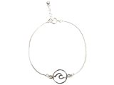925 Silver Wave In Circle of Life Design Adjustable Bracelet