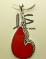 40x24mm Red Coral Pendant w/ 925 Silver