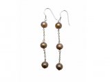 Lavender Freshwater Pearl with 925 Silver Finding Earring