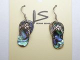 925 Silver Abalone Shell Slipper Earrings