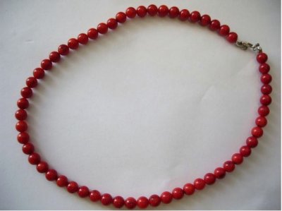 8mm Round Sea Bamboo Necklace