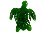 Green Jade Carved Turtle on Adjustable Hemp Cord
