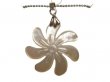 DCI-40mm White MOP Tiare Flower with 18" Metal Ball Chain