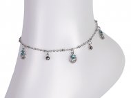 Crystal Charms Anklets, MOQ-6