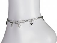 Crystal Star Charms Anklets, MOQ-6