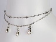 Teardrop Charms Anklets, MOQ-6