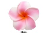 50mm Light Pink & White Foam Flower Hair Clip