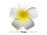 70mm Yellow and White Foam Flower Hair Clip