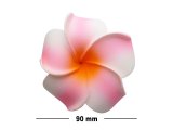 90mm Pink and White Foam Flower Hair Clip