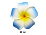 90mm Blue White and Yellow Foam Flower Hair Clip