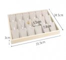 3x35.5x24.5cm 18 Spaces Pendant / Necklaces Wood Display Tray