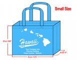 SMALL Teal-25x35x10cm Hawaii Island Design & Your Info In White