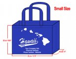 SMALL Navy-25x35x10cm Hawaii Island Design & Your Info In White