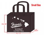 SMALL Brown-25x35x10cm Hawaii Island Design & Your Info In White