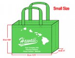 SMALL Green-25x35x10cm Hawaii Island Design & Your Info In White