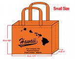 SMALL Orange-25x35x10cm Hawaii Island Design & Your Info In Blac