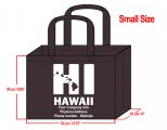 SMALL - 25x35x10cm HI Hawaii Island Design & Your Info In White