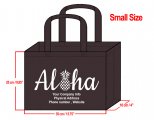 SMALL - 25x35x10cm Aloha Pineapple Design & Your Info In White