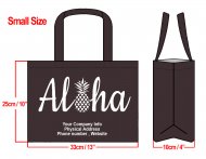 SMALL - 25x35x10cm Aloha Pineapple Design & Your Info In White