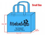 SMALL - 25x35x10cm Mahalo Design & Your Info In Black