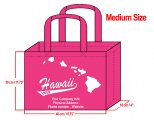MEDIUM Fuchsia-30x40x10cm Hawaii Island Design & Your Info In Wh
