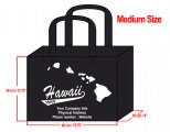 MEDIUM Black-30x40x10cm Hawaii Island Design & Your Info In Whit