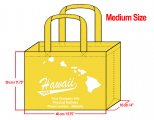 MEDIUM Yellow-30x40x10cm Hawaii Island Design & Your Info In Whi