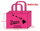 MEDIUM Fuchsia-30x40x10cm Hawaii Island Design & Your Info In Bl