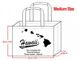 MEDIUM Black-30x40x10cm Hawaii Island Design & Your Info In Blac