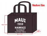 MEDIUM - 30x40x10cm Maui Hawaii 1959 Design & Your Info In White