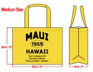 MEDIUM - 30x40x10cm Maui Hawaii 1959 Design & Your Info In Black
