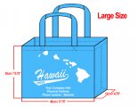 LARGE Teal-35x45x12cm Hawaii Island Design & Your Info In White