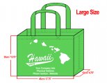 LARGE Green-35x45x12cm Hawaii Island Design & Your Info In White