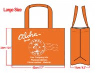 LARGE -35x45x12cm Aloha From Hawaii Design &Your Info In White
