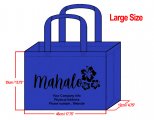 LARGE -35x45x12cm Mahalo Design &Your Info In Black