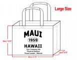 LARGE -35x45x12cm Maui Hawaii 1959 Design &Your Info In Black