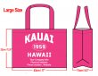 LARGE -35x45x12cm Kauai Hawaii 1959 Design &Your Info In White