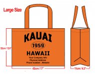 LARGE -35x45x12cm Kauai Hawaii 1959 Design &Your Info In Black