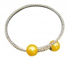 10mm Golden shell Pearl 2.5mm Crystal Bangle