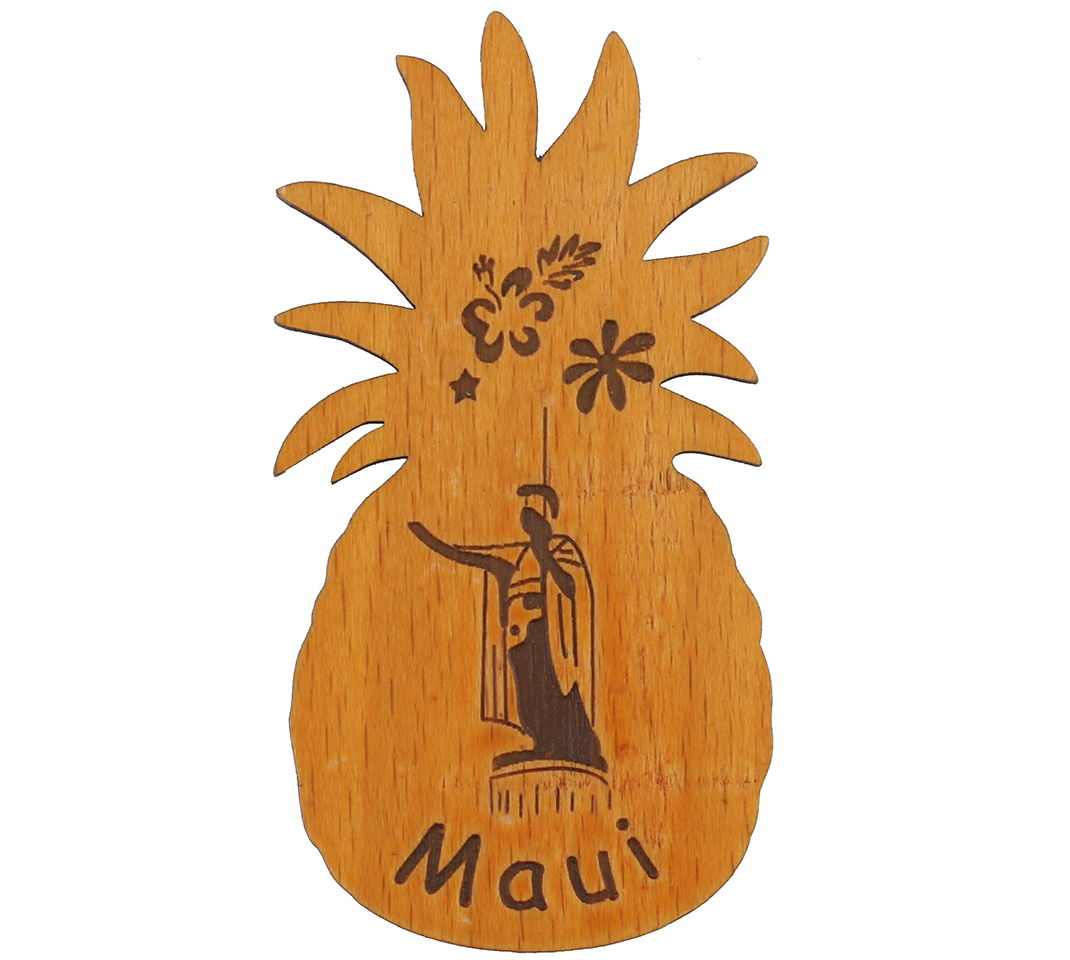 "Maui" King Kam Pineapple Shape Magnet 8x4cm