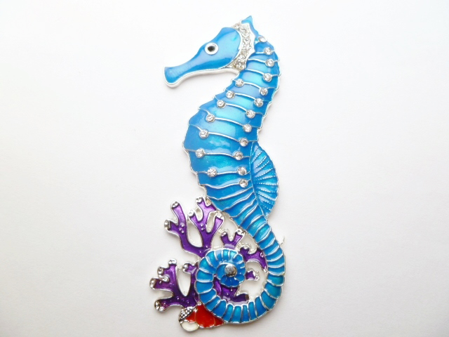 3" Dark Blue Seahorse Magnet