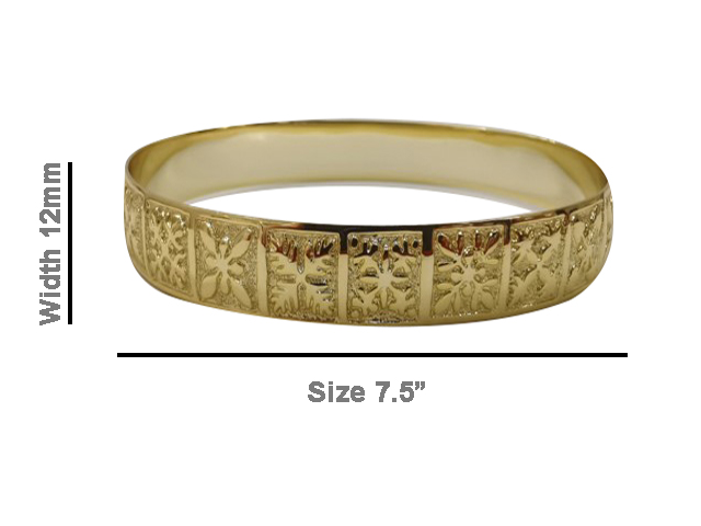 Size 7.5- 12mm Floral 18K Gold Filled & Plated Copper B