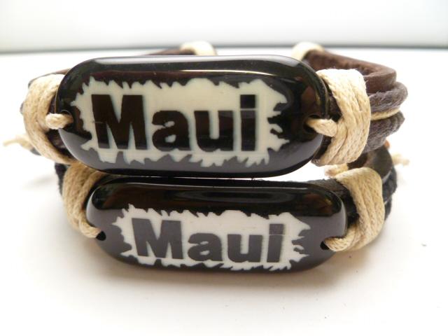 "Maui" Genuine Leather ID Bracelet