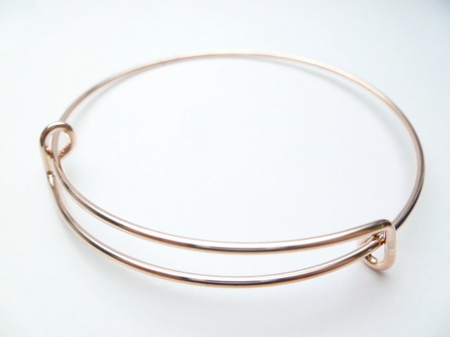 Rose Gold Plated Adjustable Cable Bracelet