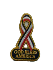 God Bless America Red White & Blue Ribbon Patch