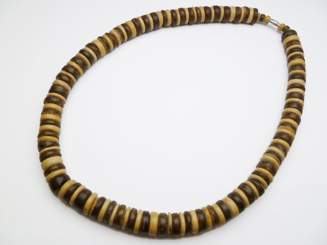 10mm Large Coconut Beads 18" Necklace / Chocker